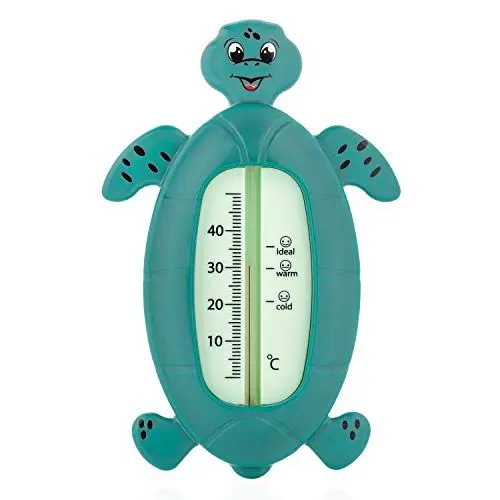 Produktbild: reer Schildkröte Baby-Thermometer für die Badewanne, kindersicheres Bade-Thermometer, grün