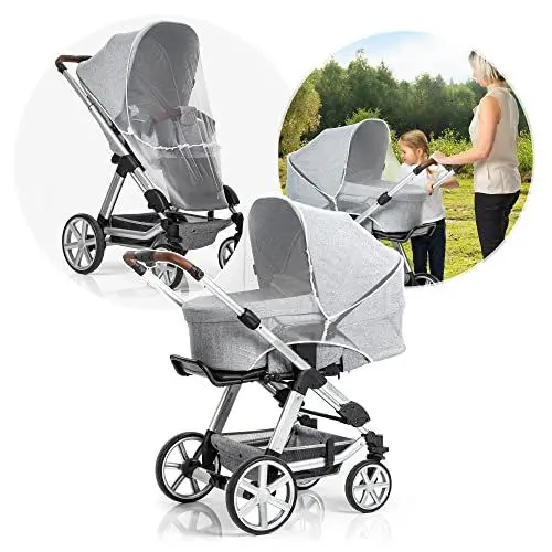 Produktbild: reer Universal Insektenschutz e Version auch für größere Babywannen, passend für Kinderwagen, Buggys, Sportwagen, 87030, extra groß, weiß