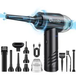 Produktbild: Reesibi 3 in 1 Elektrische staubgebläse und Druckluftspray, 110000U/min Air Duster leistungsstarkes, 3 Gang Kabellos Druckluftreiniger, 9Kpa Tastatur Reinigung für PC, Sofa, Auto zubehör