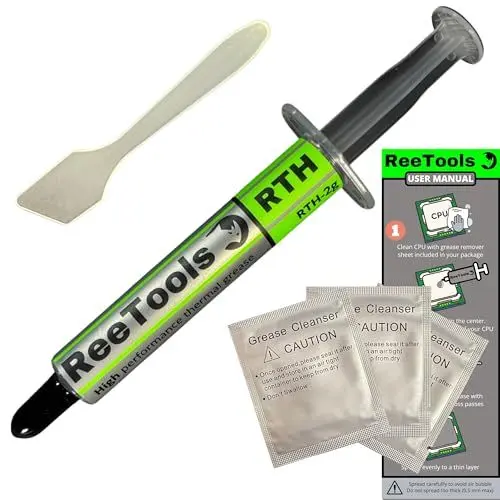 Produktbild: Hochwertige Wärmeleitpaste für alle Prozessoren und Gaming-Konsolen. Garantiert extrem hohe Leistung und einfache Anwendung. Ideal für PC, CPU, GPU, PS, Xbox, Switch. Perfekte Wärmeleitfähigkeit!