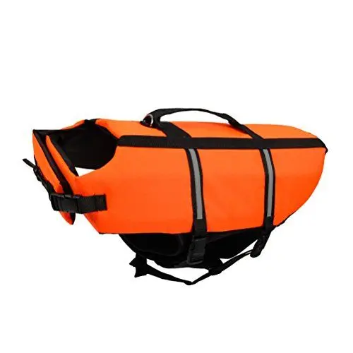 Produktbild: Reflektierende Hund Schwimmweste Rettungsweste für Klein Hund 0 – 3 kg Größe XXS Orange