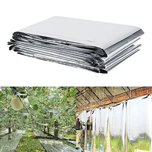 Produktbild: WPKD BLUEIY Reflektierende Folie,Reflektierende Pflanzenfolie, 210 x 120cm Silberne hochreflektierende Pflanzenwachstumsfolie zuschneidbare Abdeckfolien für Garten Gewächshaus Wachsen