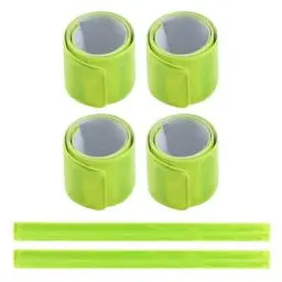 Produktbild: Reflektorband 6 Stück,Hosenklammer Fahrrad,Grün Reflektoren Fahrrad,Hosenschutz Fahrrad,Leuchtarmbänder,Hosenband Fahrrad,Hosenbein Klammer Fahrrad,Hosenklammern für Radfahrer,Schnapparmband Kinder