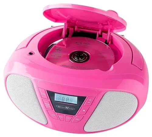 Produktbild: REFLEXION CDR614PK, Tragbares CD-UKW-PLL-Stereo Radio (2x16 Watt max. Musikleistung), 3,5mm AUX-IN Anschluss, Programmier-Funktion (CD: 20 Tracks), Pink