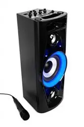 Produktbild: Reflexion PS07BT Mobile Discosoundmaschine (Bluetooth, True Wireless Stereo, Radio, USB, AUX-IN, Karaokefunktion und Akku) schwarz