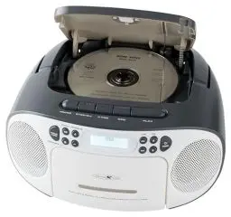 Produktbild: Reflexion RCR2260DAB/GR, Tragbares CD/MP3-Cassetten-USB-DAB+-Stereo Radio (2x12 Watt max. Musikleistung) 3,5 mm AUX-IN Anschluss und 3,5mm Kopfhörerausgang, Digitales LCD-Display,Grau