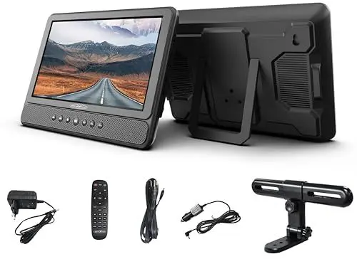 Produktbild: Reflexion Twin Monitor, tragbarer DVD Player für das Auto, 10.1 (25,6 cm) Zoll LCD-Bildschirm mit Haltegurt, Stereo, Elektronisches Antischocksystem, Auto Fernseher