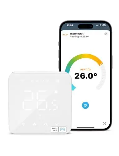 Produktbild: Refoss Heizungsthermostat Boiler, Smart Thermostat WLAN, Fußbodenheizung Thermostat Digital, Sprachsteuerung Raumthermostat, Fernbedienung Wandthermostat, Kompatibel mit Apple HomeKit, Alexa, Google