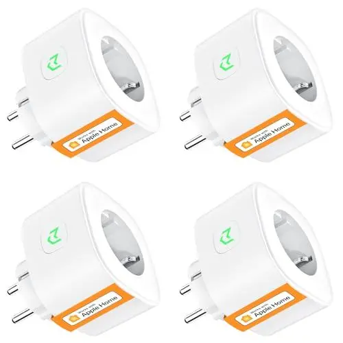 Produktbild: Refoss Smart Steckdose funktioniert mit Apple HomeKit, WLAN Steckdose 4er Pack Smart Plug Fernbedienung WiFi Steckdose mit Zeitschaltuhr, funktioniert mit Siri, Alexa, Google, Refoss App, Weiß
