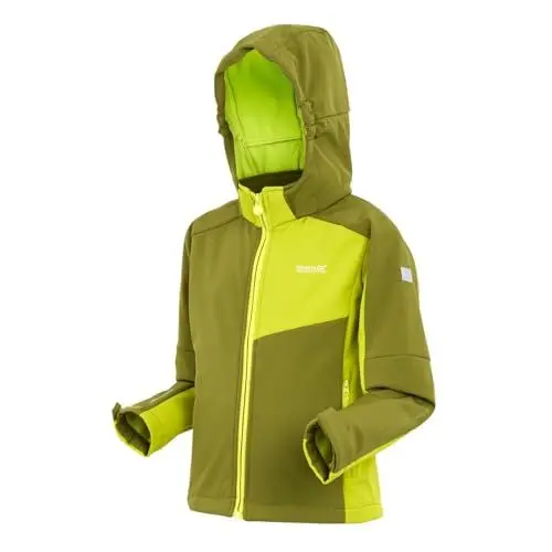 Produktbild: Regatta Acidity VIII Softshelljacke für Kinder mit Kapuze, Farbe:Lime, Kinder Größen:140