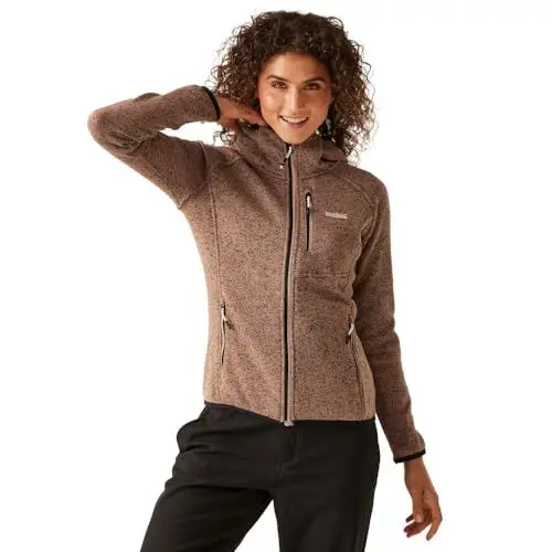 Produktbild: Regatta Damen Fleecejacke WMS Hood Newhill mit Kapuze Warm Taupe - 14