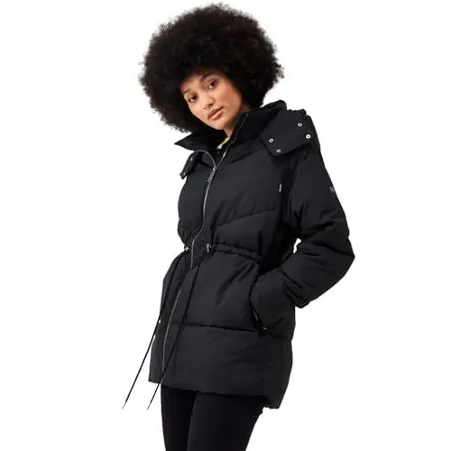 Produktbild: Regatta Damen Wasserabweisende, gepolsterte Jacke Mantel, Schwarz, XS