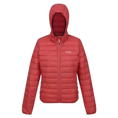 Produktbild: Regatta Damen Wattierte isolierte Jacke mit Kapuze Gepolsterter Mantel, MinrRd (RuRd), 34