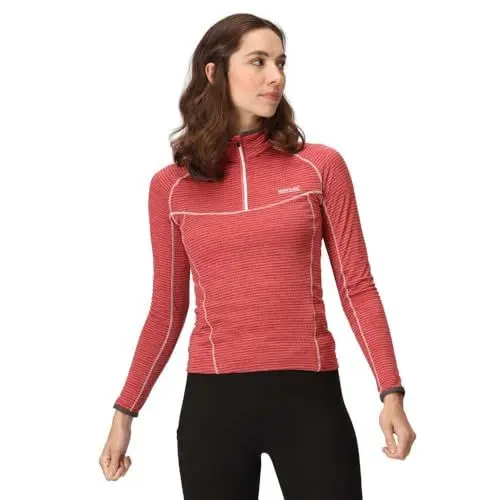 Produktbild: Regatta Damen Yonder Women's Quick Dry Long Sleeve Top T-Shirt, Mineral Red, 38