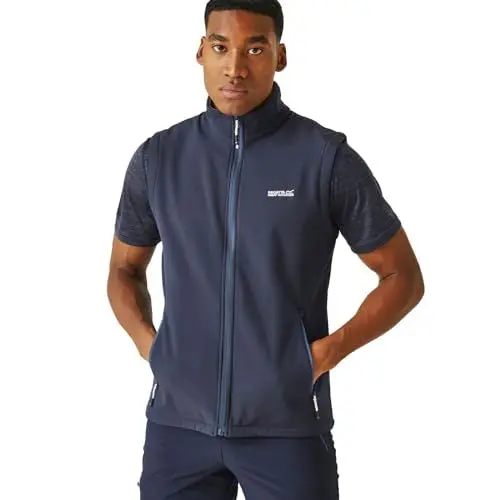 Produktbild: Regatta Herren Bradwell Iii' Full Zip Wind Resistant Softshell Gilet Bodywarmers, Navy, M, xl