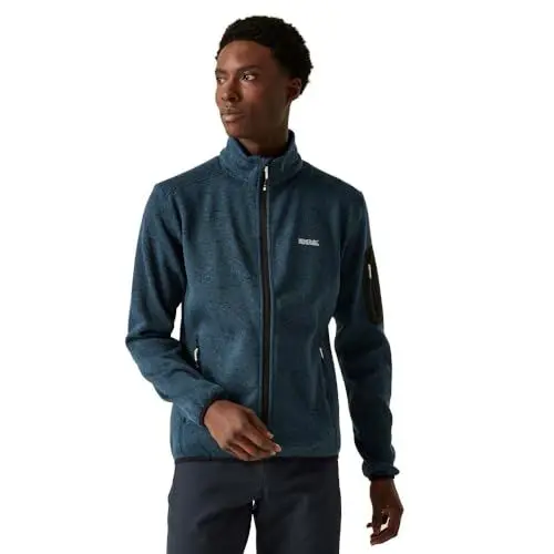 Produktbild: Regatta Herren Jacke Outdoorjacke Fleecejacke Newhill, Farbe:Dunkelblau, Artikel:-ZV7 Moonlight Denim, Größe:L