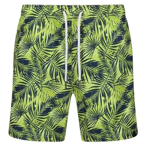 Produktbild: Regatta Herren Loras Badeshorts Bademode, Scharfer grüner Druck, S 7-9