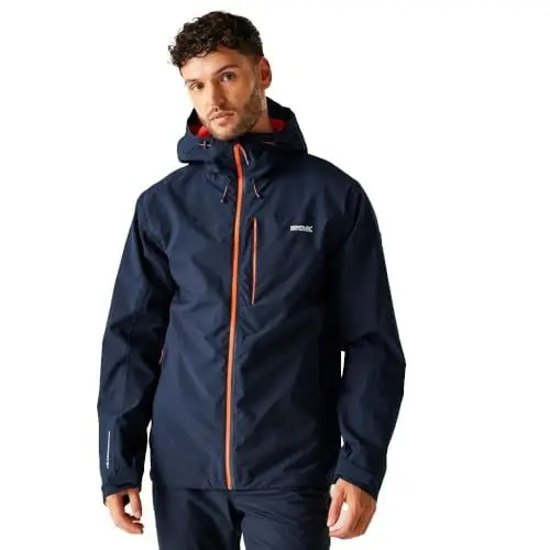 Produktbild: Regatta Herren Mens Birchdale Outdoor Active Jackets Waterproof Shell Regenmantel, blau, S