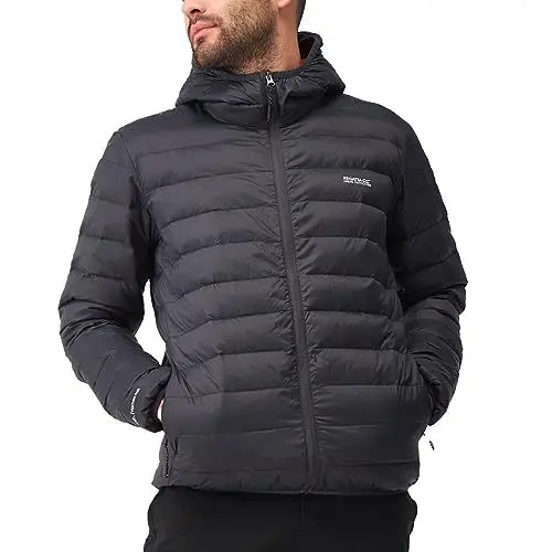 Produktbild: Regatta Herren Mens Marizion Baffled Water Repellent Jacket Coat Gefütterte Jacke, Grey/Red, L