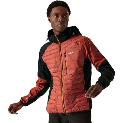 Produktbild: Regatta Herren Pro Hybrid leichte Kapuzenjacke mit durchgehendem Reißverschluss Hardshell-Jacke (1 Stück)