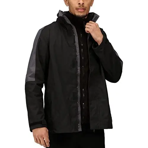 Produktbild: Regatta Herren Professional Men's Defender III Waterproof 3 In 1 Jacket Jacke, Black, XXL