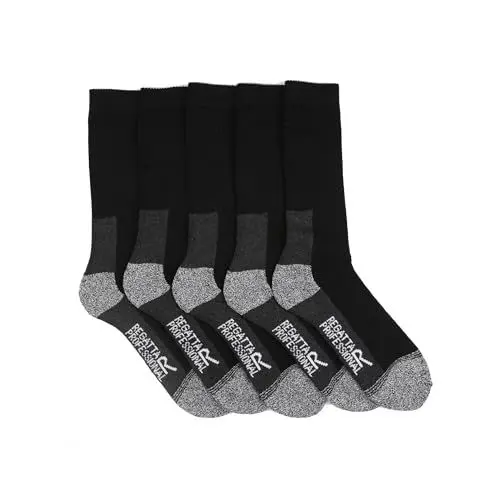 Produktbild: Regatta Herren Professional Mens Pro 5pack Work Socks Arbeitssocken, Schwarz, Einheitsgröße