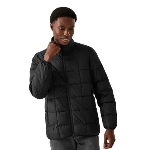 Produktbild: Regatta Wilnor Herren-Jacke mit durchgehendem Reißverschluss, Schwarz , L
