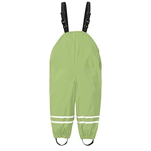 Produktbild: Generisch Regenhose Kinder 98 Latzhose Winddicht Wasserdicht Schlamm Overall Outfits Nylon Ideal für Freizeit, wasserdichte Babysocken (A4-Green, 116)