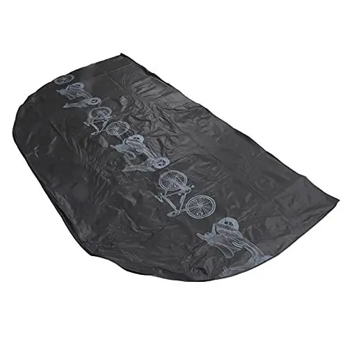Produktbild: Entatial Fahrradabdeckung, leichte Schwarze Nylon-Motorradabdeckung mit Schnallen für Fahrräder