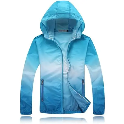 Produktbild: Regenjacke Damen Wasserdicht Atmungsaktiv mit Kapuze Faltbar Leicht Jacke Winddicht Regenmantel Grosse Grössen Windbreaker Kapuzenpullover Übergangsjacke für Wandern Radfahren Camping Reisen