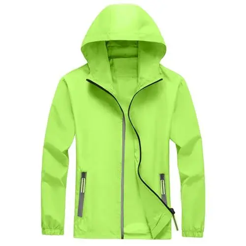 Produktbild: Regenjacke Herren Mit Kapuze Skijacke Übergang Softshelljacke Für Herren Fussball Lässige Sport Regenbekleidung Wasserdicht Mode Raincoat Men Security Oktoberfest 2#Fluoreszierendes grün 6XL