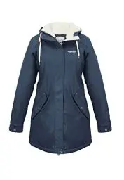 Produktbild: Regenliebe Damen Regenmantel Friesennerz mit Teddyfleece gefüttert, Größe:38, Farbe:navy