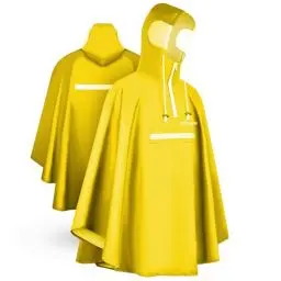 Produktbild: Premium Regenponcho Fahrrad wasserdicht SEHR GUT GETESTET - Regencape Fahrrad mit Reflektoren und Sichtfenster - Fahrrad Regenbekleidung als Regenponcho Damen wasserdicht, Regenponcho Herren