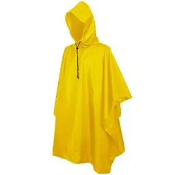 Produktbild: Sensong Regenponcho Wasserdicht Regencape mit Kapuze Multifunktionales Regenmantel Wiederverwendbar Regenkleidung Faltbare Ripstop Damen Herren für Wandern Camping Angeln Täglichen Gebrauch Gelb