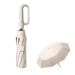 Produktbild: Regenschirm groß, 10 Rippen,Sturmfest –Automatisches Öffnen/Schließen, Golf Umbrella, Freien UV Schutz Faltender Sonnenschirm Taschenschirm UPF 50, Karabinergriff für Herren und Damen