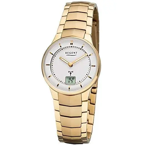 Produktbild: Regent Damen Analog Quarz Uhr mit Edelstahl Armband 12030089