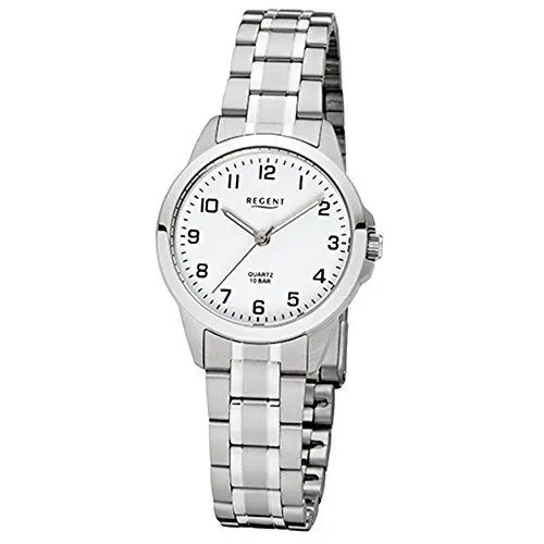Produktbild: Regent Damen Analog Quarz Uhr mit Edelstahl Armband 12220989