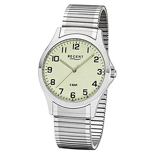 Produktbild: Regent Herren Analog Miyota 2035 Uhr mit Edelstahl Armband 11310064