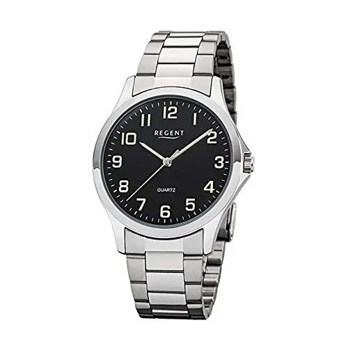 Produktbild: Regent Herren Analog Quarz Uhr mit Metall Armband 11150620