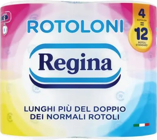 Produktbild: Regina Queen Long piú Double The Normal Rolls Toilettenpapierrollen, Weiß, 12x20x23, 4