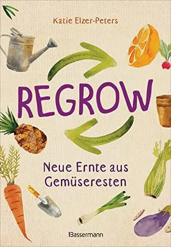 Produktbild: Regrow: Neue Ernte aus Gemüseresten - Von Avocado bis Zwiebel. Die unkomplizierte Nachzucht aus Samen, Wurzeln, Stängeln oder Blättern: Auf Balkon, Terrasse oder Fensterbrett