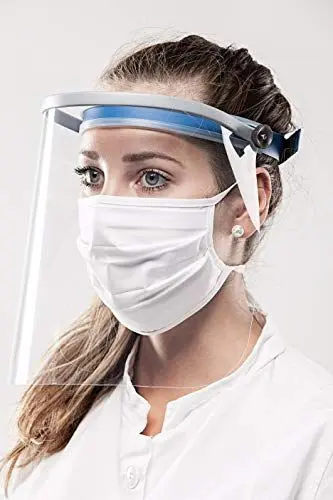 Produktbild: REHAU Face Shield - Gesichtsschutz PET-G, Spuckschutz, Augenschutz, Schutzschild mit Klappvisier