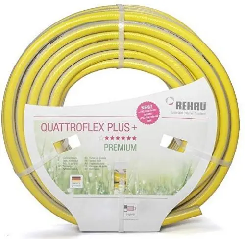 Produktbild: REHAU Gartenschlauch QUATTROFLEX Plus+ 1/2 Zoll 30m: ökologisch unbedenklich, extrem druckfest, gelb