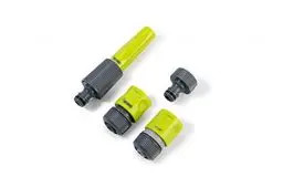 Produktbild: REHAU Grundausstattung 1/2 Zoll, Set aus Hahnanschluss, Schlauchverbinder, Wasserstop, Gartenspritze