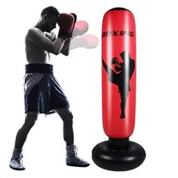 Produktbild: Rehomy Freistehender Standboxsack für Erwachsene, Aufblasbare Boxsack Tumbler Punching Tower Sofortiges Zurückprallen Fitness Speed Bag für Bewegung und Stressabbau Üben Karate Taekwondo (67inch)