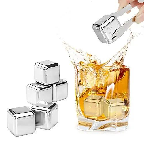 Produktbild: REIDEA Whisky Steine, Eingefroren Eiswürfel, Wiederverwendbare Kühlsteine, Zum Kühlen von Whiskey oder Wein, Geschenke für Cocktail/Whiskyliebhaber, Barzubehör (8 Stück)