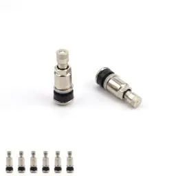 Produktbild: Reifen Ventil, WJUAN 8 Stück Auto Ventile Edelstahl Silber, 17 x 42 mm Universal Autoventil Hohe Sicherheit Auslaufsicher Abdichtung, für Auto, LKW, Motorrad