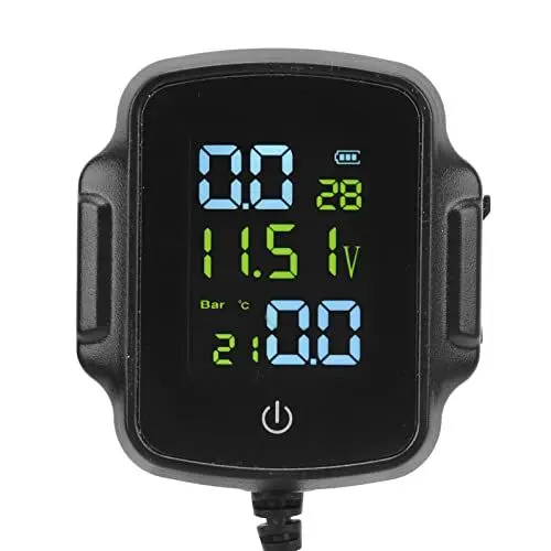 Produktbild: Reifendruckkontrollsystem für Motorräder, Kabelloses TPMS mit 2 Externen Sensoren, 12 V USB Aufladung für Mobiltelefone, überprüfen Sie Ihren Reifendruck während der Fahrt