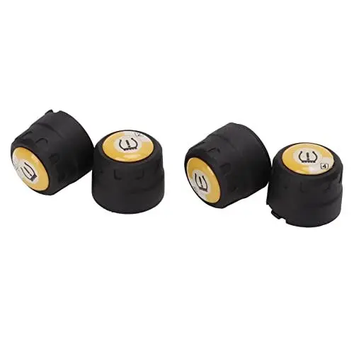 Produktbild: Reifendruckprüfer, 4 Stück Reifendrucküberwachungssensor IP67 Wasserdichtes Telefon APP Display Bluetooth Echtzeit TPMS für Fahrzeuge