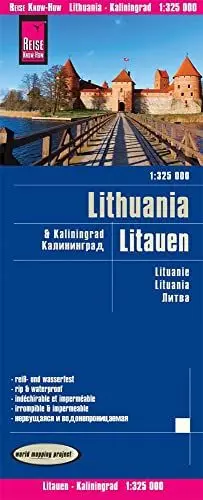 Produktbild: Reise Know-How Landkarte Litauen und Kaliningrad / Lithuania and Kaliningrad (1:325.000): reiß- und wasserfest (world mapping project)